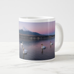 Mount Fuji Yamanaka-meer met zwanen Grote Koffiekop