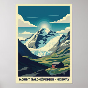 Mount Galdhøpiggen Noorwegen V01 Poster