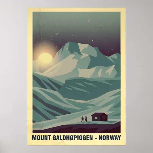 Mount Galdhøpiggen Noorwegen V05 Poster (Voorkant)