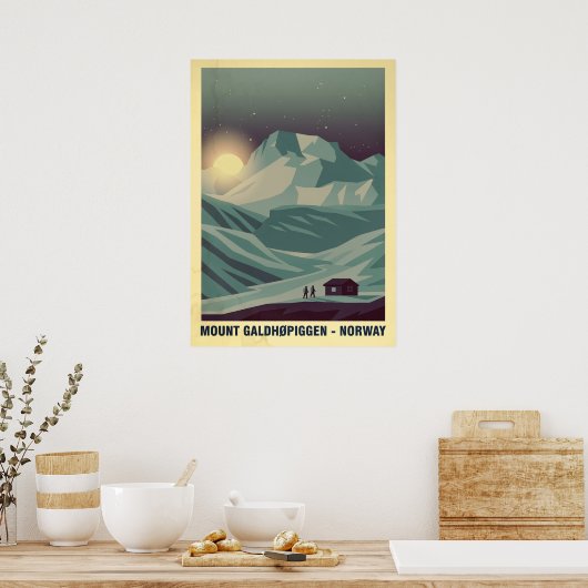 Mount Galdhøpiggen Norway V05 Poster (Keuken)