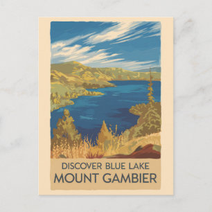 Mount Gambier Australië Illustratie Reizen Kunst Briefkaart