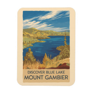 Mount Gambier Australië Illustratie Reizen Kunst Magneet