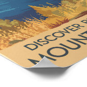 Mount Gambier Australië Illustratie Reizen Kunst Poster (Hoek)