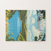 Mount Gambier Australië Travel Art Vintage Legpuzzel (Horizontaal)