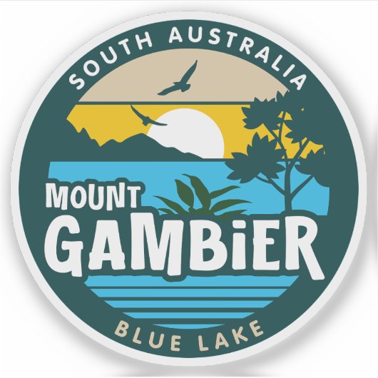 Mount Gambier, Sticker van Zuid-Australië (Voorkant)