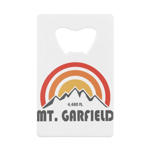 Mount Garfield New Hampshire Creditkaart Flessenopener (Voorkant)