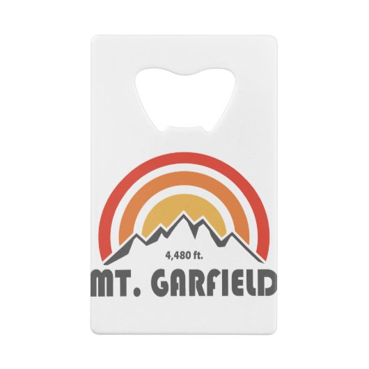 Mount Garfield New Hampshire Creditkaart Flessenopener (Achterkant)