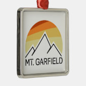 Mount Garfield New Hampshire Retro Metalen Ornament (Rechts)