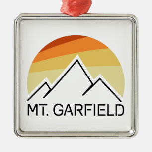 Mount Garfield New Hampshire Retro Metalen Ornament