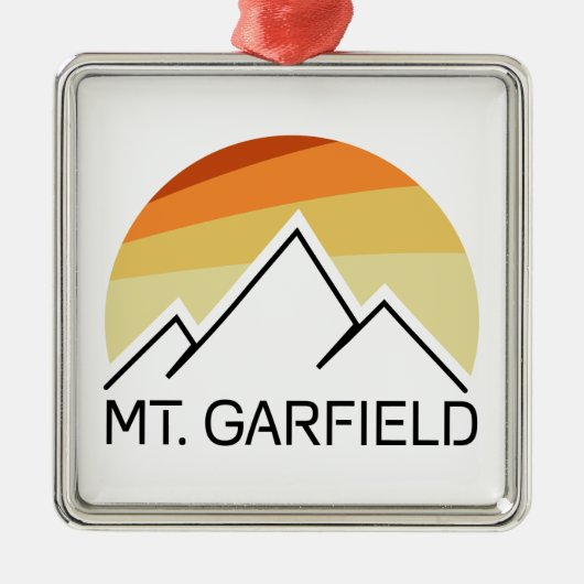 Mount Garfield New Hampshire Retro Metalen Ornament (Voorkant)