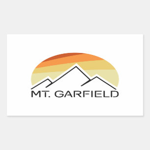 Mount Garfield New Hampshire Retro Rechthoekige Sticker
