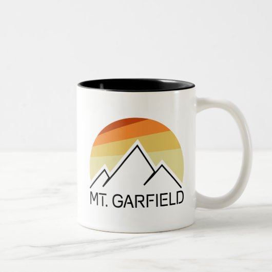 Mount Garfield New Hampshire Retro Tweekleurige Koffiemok (Rechts)