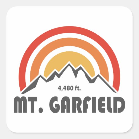 Mount Garfield New Hampshire Vierkante Sticker (Voorkant)