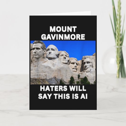 Mount Gavinmore Funny Gavin Newsom Trolling Trump  Kaart (Voorkant)