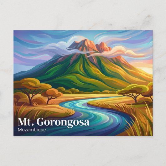 Mount Gorongosa Mozambique Briefkaart (Voorkant)