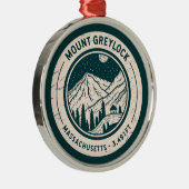 Mount Greylock Massachusetts Wandelskiën Reizen Metalen Ornament (Rechts)