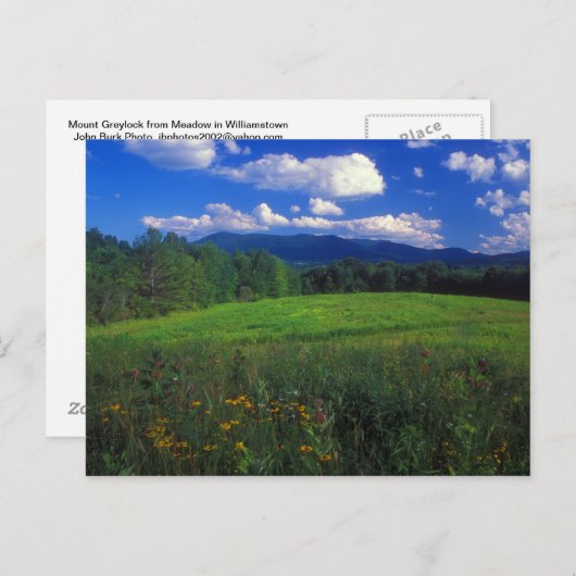 Mount Greylock van Meadow Williamstown Briefkaart (Voorkant / Achterkant)