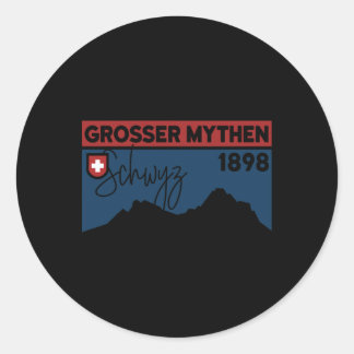 Mount Grosser Mythen Hike Mountain Biking Swiss Hi Ronde Sticker