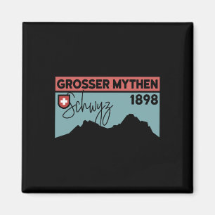 Mount Grosser Mythen Wandel Berg Fietsen Zwitsers Magneet