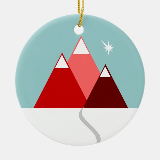 Mount Healthy Keramisch Ornament (Voorkant)