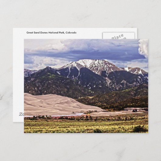 Mount Herard en Great Sand Dunes Briefkaart (Voorkant / Achterkant)