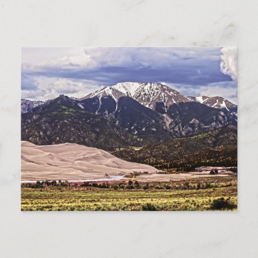 Mount Herard en Great Sand Dunes Briefkaart (Voorkant)