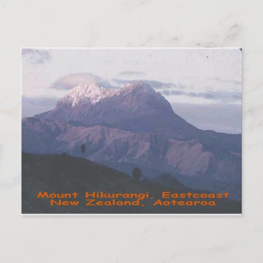 Mount Hikurangi, Nieuw-Zeeland, Aotearoa Briefkaart (Voorkant)