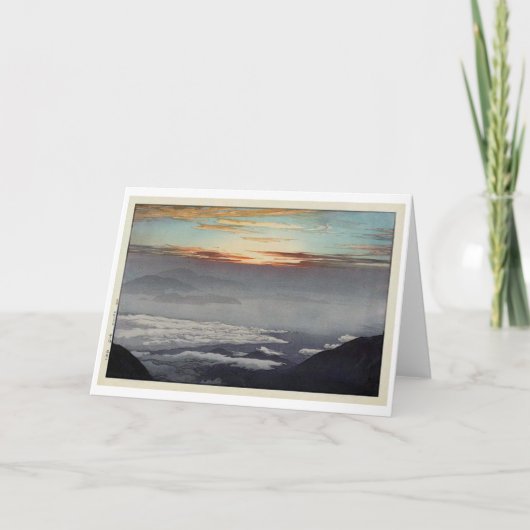 Mount Ho, Hiroshi Yoshida, Woodcut Kaart (Voorkant)