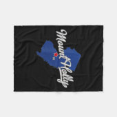 Mount Holly New Jersey Nj Map Fleece Deken (Voorkant (Horizontaal))