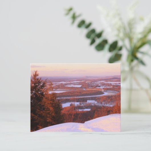 Mount Holyoke Winter Evening Briefkaart (Staand voorkant)