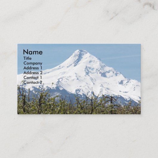 Mount Hood en Fruit Orchards Landschap Visitekaartje (Voorkant)