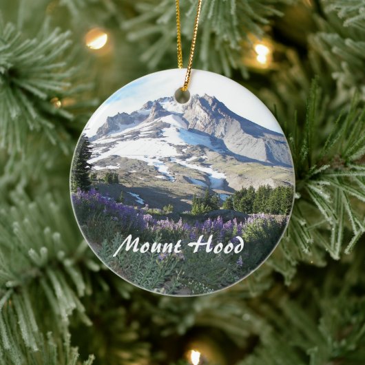 Mount Hood Landscape Vakantie Keramisch Ornament (Boom)