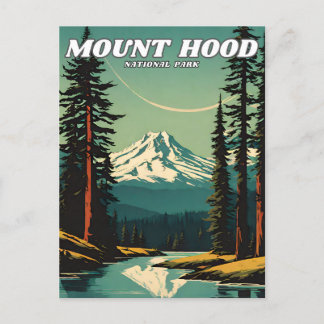 Mount Hood National Park illustratie retro Classi Briefkaart