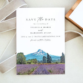 MOUNT HOOD National Park Skyline Save the Date Kaart