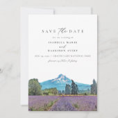 MOUNT HOOD National Park Skyline Save the Date Kaart (Voorkant)
