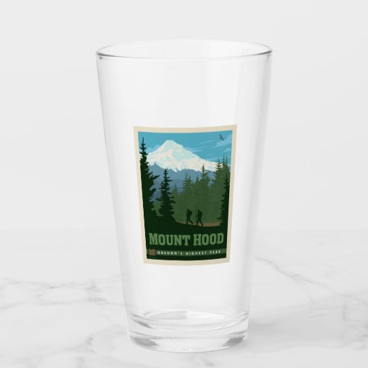 Mount Hood | Oregon Glas (Voorkant)