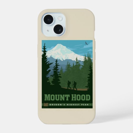 Mount Hood | Oregon iPhone 15 Case (Achterkant)
