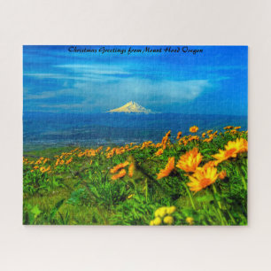 Mount Hood Oregon.kerstgroeten Legpuzzel