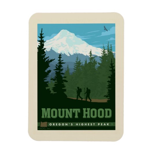Mount Hood | Oregon Magneet (Verticaal)