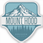 Mount Hood Oregon Mountain crest ontwerp Sticker (Voorkant)