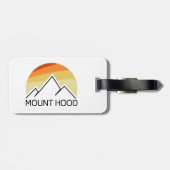 Mount Hood Oregon Retro Bagagelabel (Achterkant horizontaal)