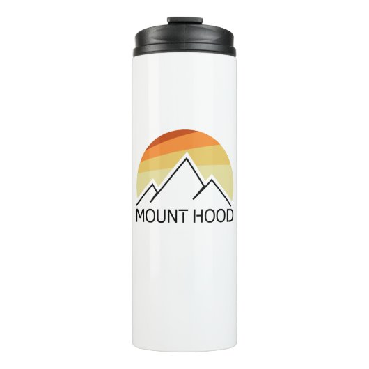 Mount Hood Oregon Retro Thermosbeker (Voorkant)