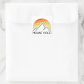Mount Hood Oregon Retro Vierkante Sticker (Tas)