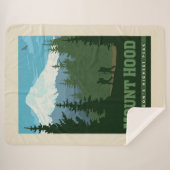 Mount Hood | Oregon Sherpa Deken (Voorkant (horizontaal))