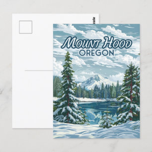 Mount Hood Oregon Ski Pacific Northwest Winter Briefkaart