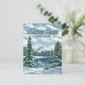 Mount Hood Oregon Ski Pacific Northwest Winter Briefkaart (Staand voorkant)