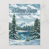 Mount Hood Oregon Ski Pacific Northwest Winter Briefkaart (Voorkant)