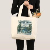 Mount Hood Oregon Ski Pacific Northwest Winter Grote Tote Bag (Voorkant (product))