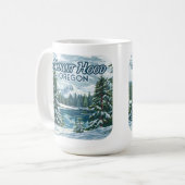Mount Hood Oregon Ski Pacific Northwest Winter Koffiemok (Voorkant links)