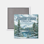 Mount Hood Oregon Ski Pacific Northwest Winter Magneet (Voorkant / Achterkant)
